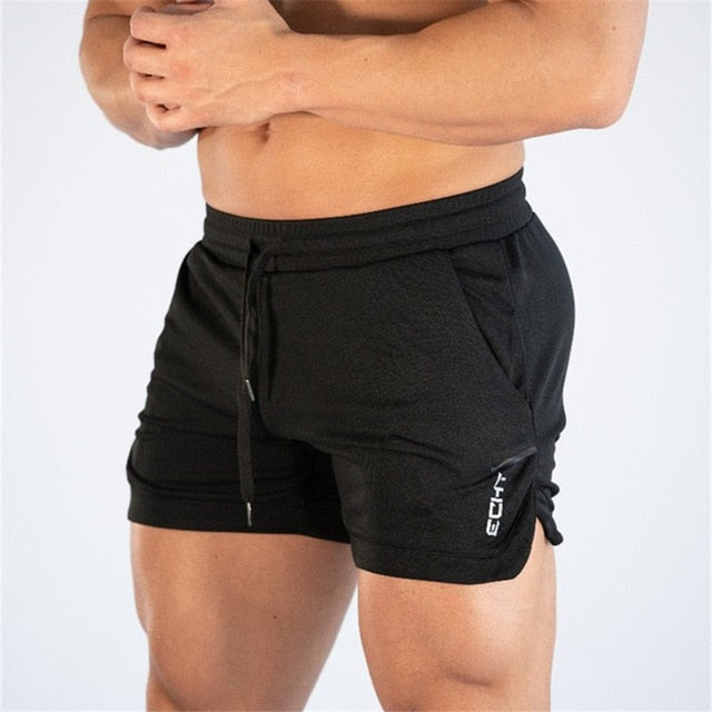 2019 Men Fitness Bodybuilding Shorts Man Summer Gyms Workout Male Breathable Mesh Quick Dry Sportswear Jogger Beach Short Pants