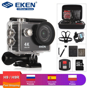 Eken h9r/h9 câmera de ação ultra hd 4 k/30fps wifi 2.0 "170d subaquática à prova dunderwater água capacete câmeras gravação vídeo esporte cam