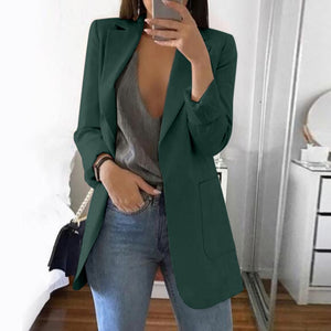 Wipalo plus size 2019 mulheres elegante magro casual sólido negócios blazer bodycon longo blazers jaqueta senhoras primavera outono terno