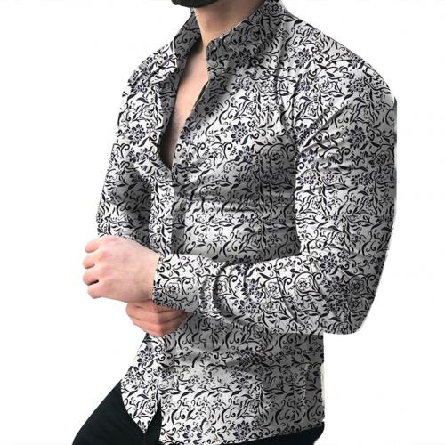 Fashion Shirts For Men Long Sleeve Floral Print Shirt Autumn Shirts Me –  Host store.online